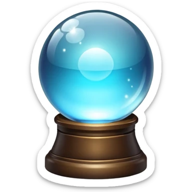 Crystal Ball – Transparent orb glowing with light sticker