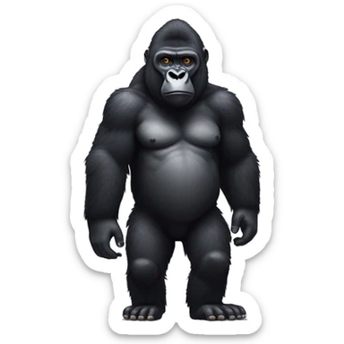 gorilla wih o legs pixelated sticker
