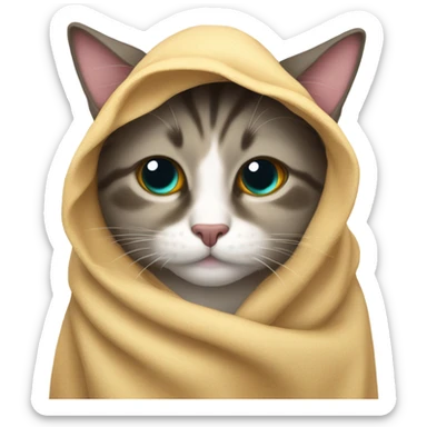 Gatos en manta sticker