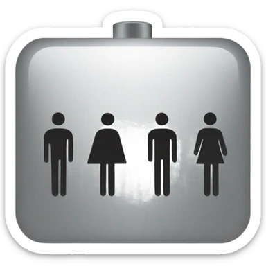 Bathroom sign man  sticker