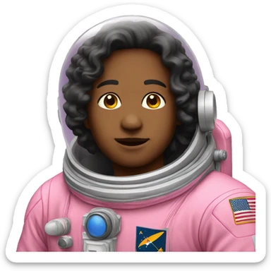 astronaut with a pink suit sticker
