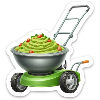 guacamole and lawnmower sticker