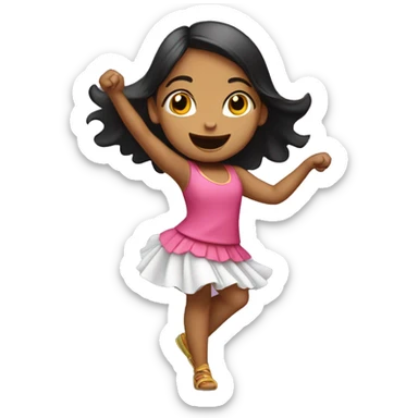 Niña bailando sticker