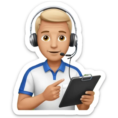 Soccer coach giving instructions on field, stadium lights, cinematic, realistic ⚽📋 sticker