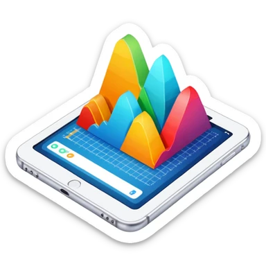 diagram with data chart sticker