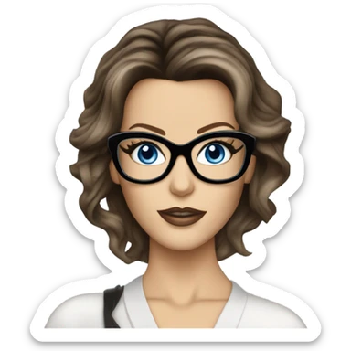 Kate Beckinsale blue eyes glasses classy high fashion  sticker