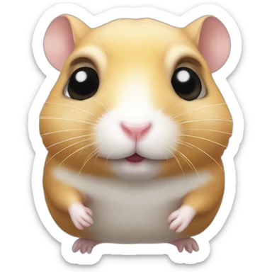 hamster with dead eyes sticker