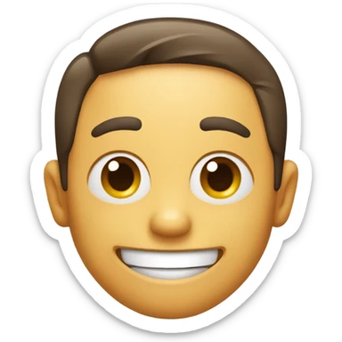 smiling with tong out sticker