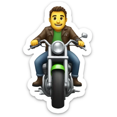 Mec en roue arrière en moto sticker