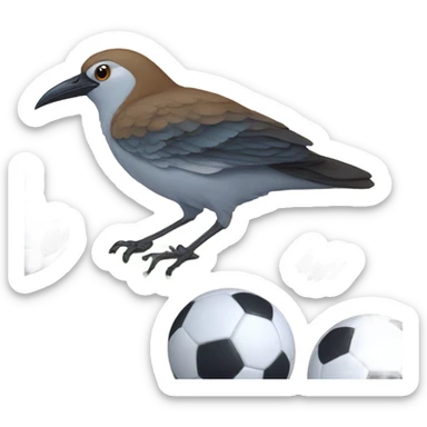 Bird with a soccer Bali sticker