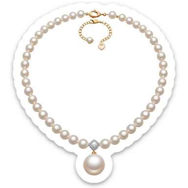 pearl necklace sticker