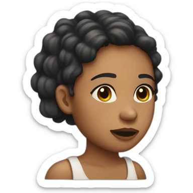 girl with skin pimples  sticker