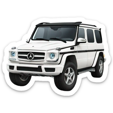 White Mercedes suv sticker