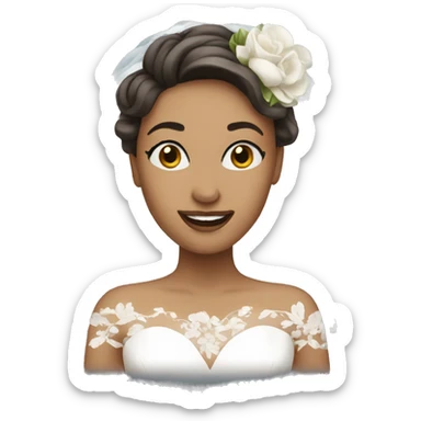 wedding bride sticker