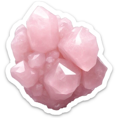 Rose quartz cluster sticker