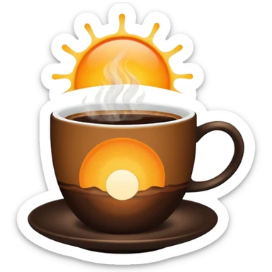 Sunrise with coffee  sticker