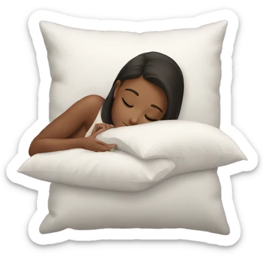 Girl under pillow  sticker