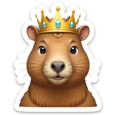 A mystical queen Capybara sticker