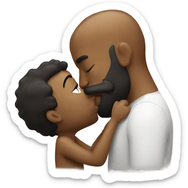 Big men kissing  sticker