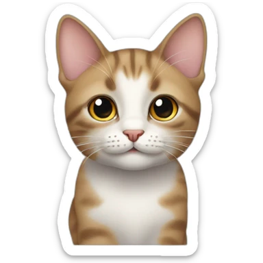 Cute cat looking at u with puppy face sticker