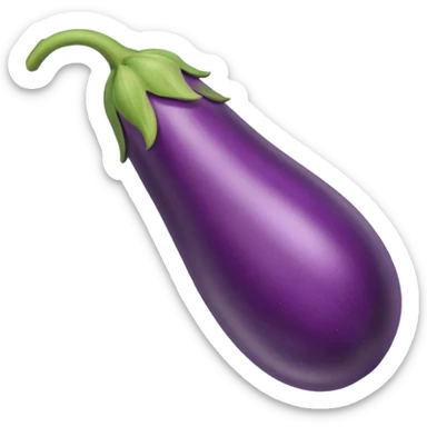 eggplant with an x sticker