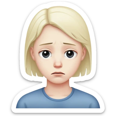 Beso a cara triste  sticker