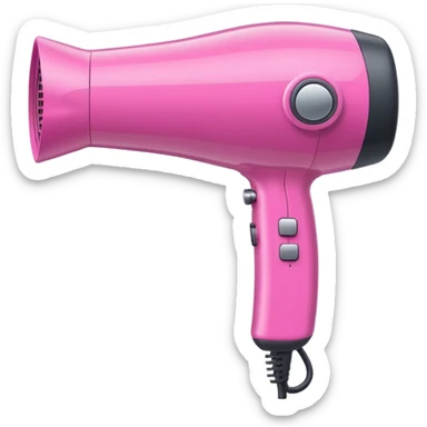 pink hairdryer sticker