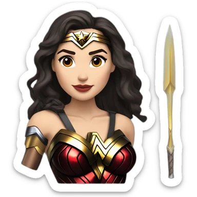 Gal gadot as wonder woman sticker