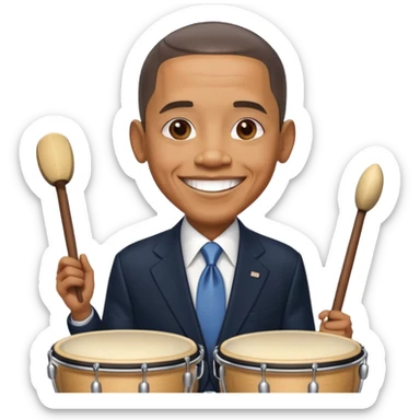 Obama drummer sticker