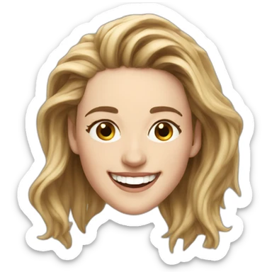 Kristen Stewart profile laughing sticker