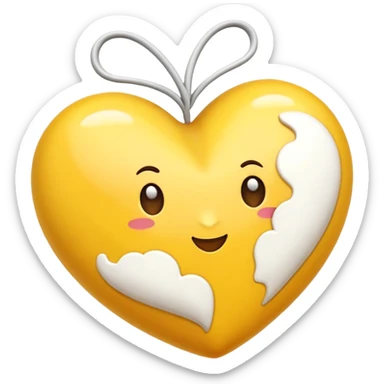 faccina innamorata con cuori bianchi  sticker