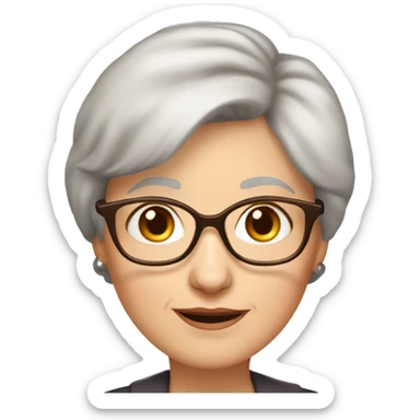 80 years old girl
Short straight brown hair with bob styling
light skin small
glasses with refined frame
Brown eyes with cat eye liner sticker