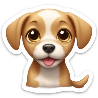 cute puppy drooling sticker