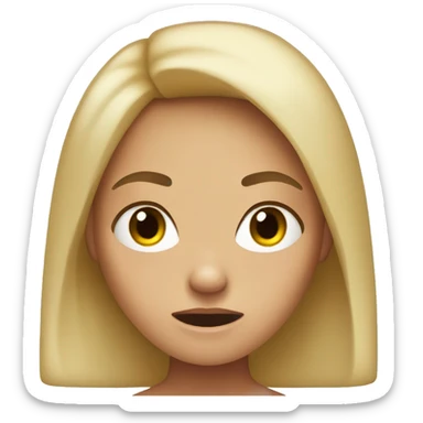 Angry tan skinned girl with blonde hair sticker