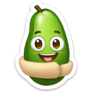 cute avocado with thumbs up sticker