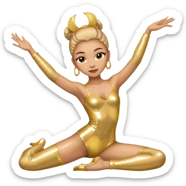 Light skin sexy dancer lying on stage sticker