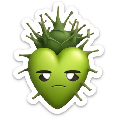 Heart with thorns around it sticker