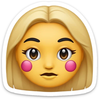 Sasssy emoji baddie edition a circle emoji sticker
