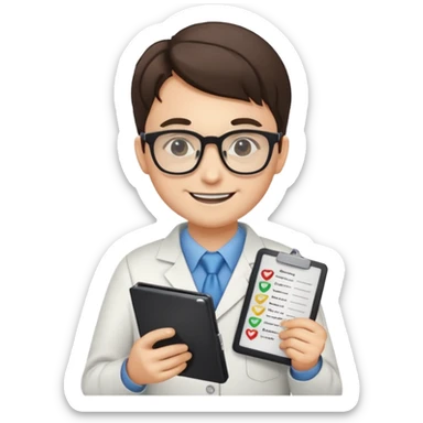 system administrator with a server and a checklist emoji sticker