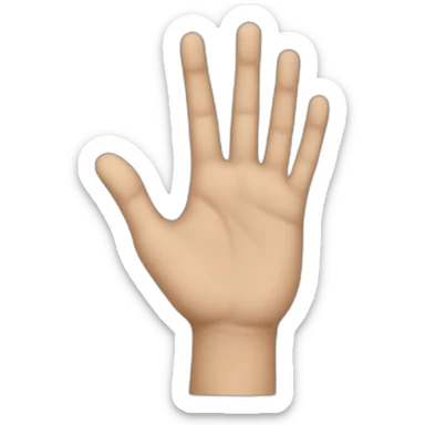 Hand making a W from the backhand view sticker