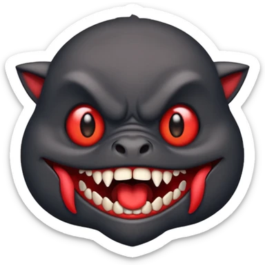 Can you create a cute / chibi emoji and some ravenous or evil cute emojis for ravenous fiend in shadow slave? Here is an image of the fiend for a baseline: https://shadowslave.fandom.com/wiki/Ravenous_Fiend?file=LittleScavybyjust_a_koifish.jpg focus on what the existing art looks like as a baseline sticker