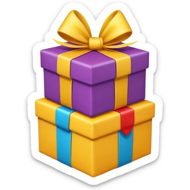Emoji opening present
 sticker
