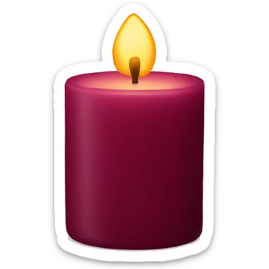 burgundy candle  sticker