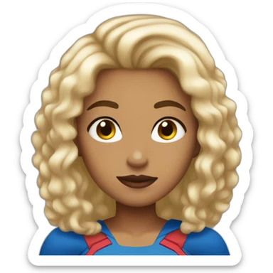 Superwoman light skin darle hair sticker