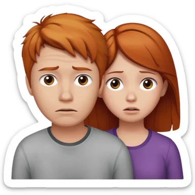 guy with ginger hair leaves girl with brown hair alone sticker