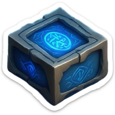 Dwarven Deep blue magic runic ingot sticker
