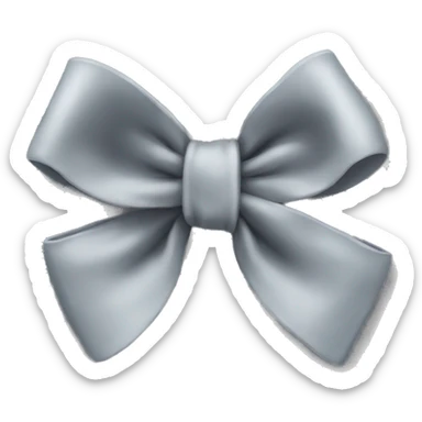 Grey bow sticker