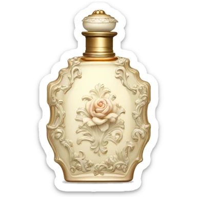 Vintage rococo perfume pale white sticker