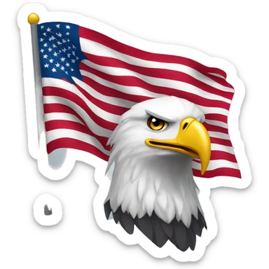 eagle-with-american-flag sticker