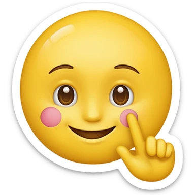 Yellow emoji holding an L on its forehead sticker